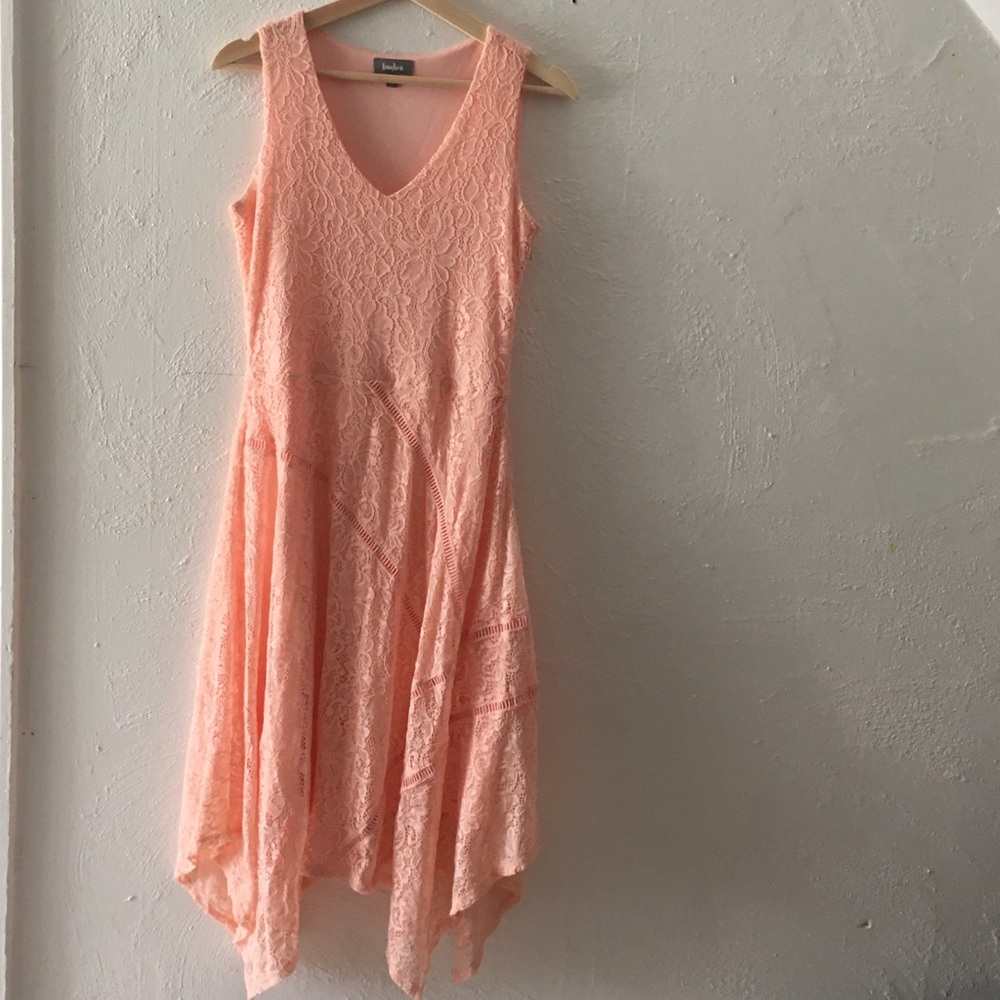 Neiman Marcus Lace Peach Dress